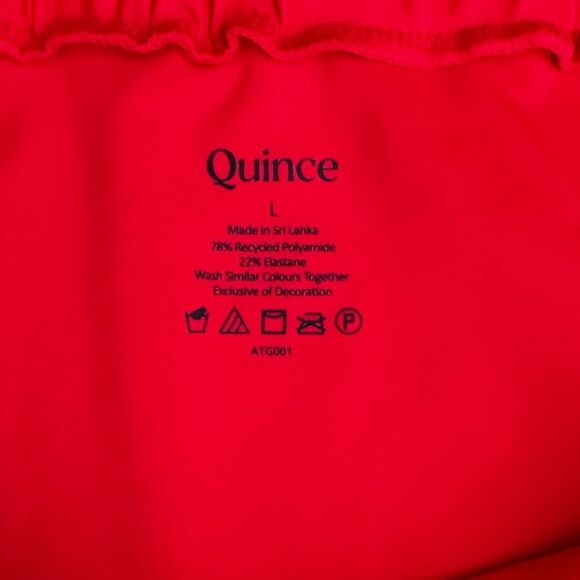 Quince Red Ruched Pencil Mini Skirt - Picture 7 of 10